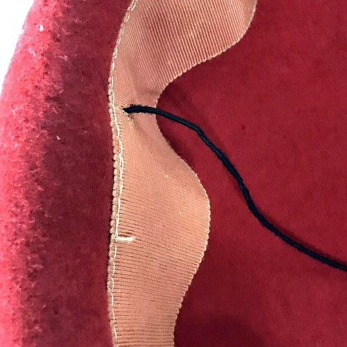 Vintage Mohn Brothers Wollfilzmütze Tam Baret rot Damen 30er 40er 50er Cabbie - Bild 5 von 12