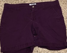 WOMENS OLD NAVY ROLLED UP BERMUDA SHORTS-SIZE 12-PLUM