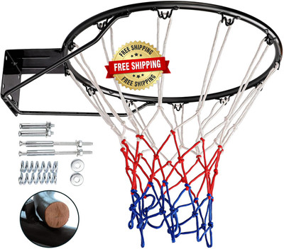 Aro De Baloncesto De Acero Resistente Diseñado Para Jugar Al Aire Libre Negro