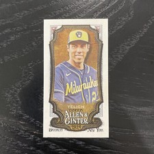 2024 Topps Allen & Ginter Christian Yelich Mini No Number Variation SSP Brewers