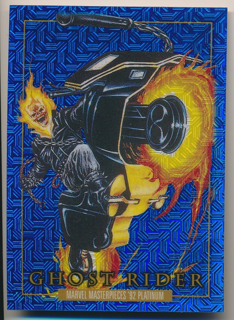 シングルカード Marvel Masterpieces 92 Ghost Rider 37 GHOST RIDER 2024 Marvel Masterpieces '92 Platinum BLUE