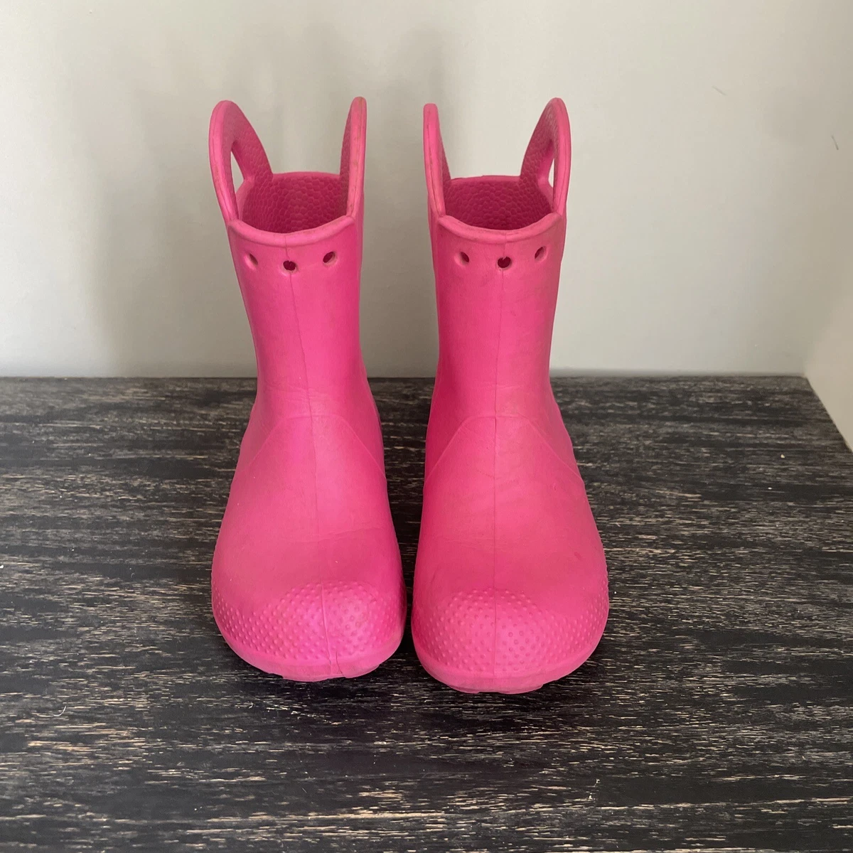 Pink croc wellies new arrivals