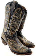 Corral Cross Wings Snip Toe A1029 Cowboy Western Boot Shoes Girls 2.5 T