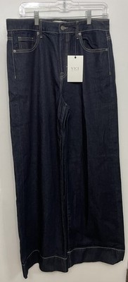 Vici Weekend Plans High Rise Wide Leg Jeans Dark Wish Size 29 New Indigo Denim
