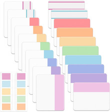 - Sticky Index Tabs, 500 Pcs, 21 Sets, Colorful Sticky Tabs for Notebooks, Page