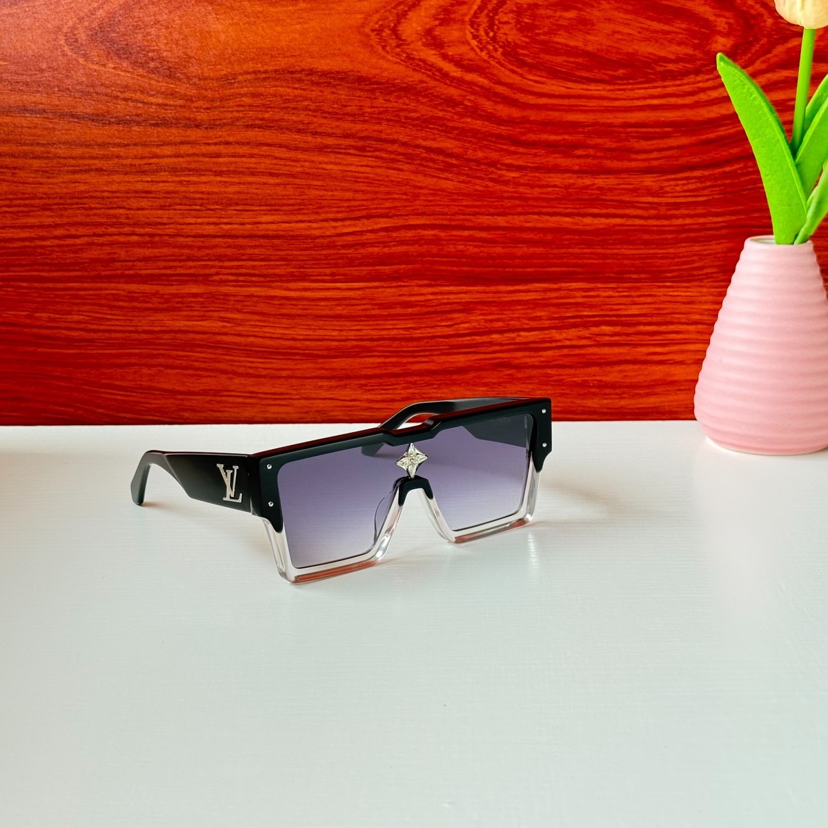 Louis Vuitton Z1736W Cyclone Sunglasses Black Swarovski Crystal UV