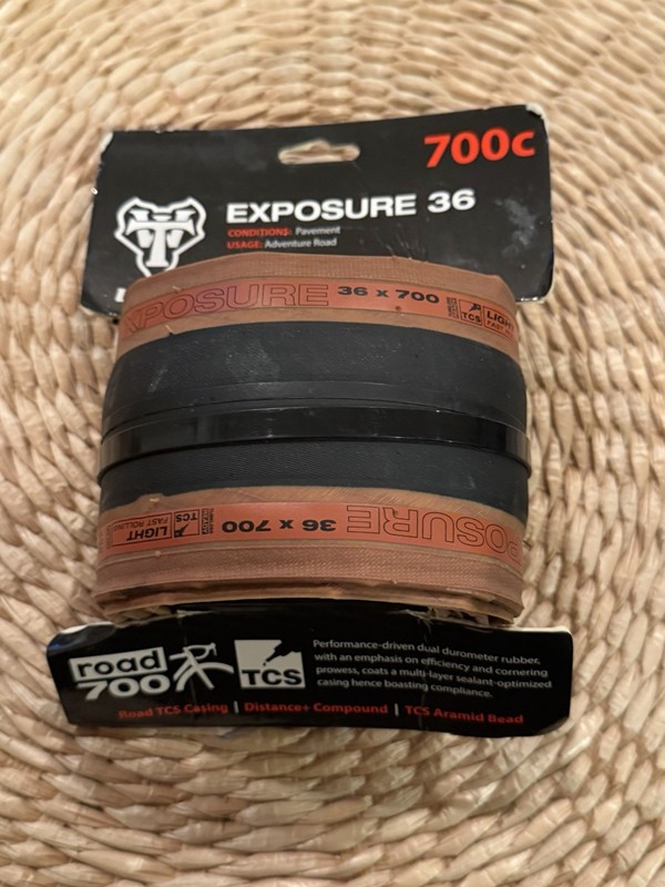 WTB Exposure Tire - 700 x 36, TCS Tubeless, Folding, Black/Tan