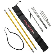 5' Fiberglass Travel Hawaiian Sling Pole Spear - 2pc with 3 Tips Set 12" Par...