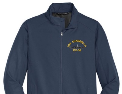 USS SHANGRI LA CVA-38 Soft Shell Jacket.  New.  U.S. Navy