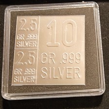 15 Grains Total (.97 Gram) .999 Fine Silver Micro Bars Lot (3 Pcs) 19.69 per troy oz
