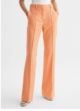 Reiss Emmy Wide Leg Orange Pocket Wide Leg Trouser Pants 0