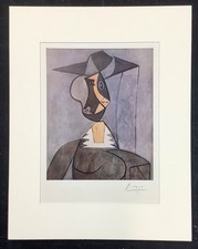 Picasso 1949 hand signed signature - Vintage  77 Year old artwork w/certificates