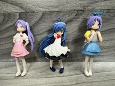 LUCKY STAR FIGURE MEISTER COLLECTION KONATA KAGAMI TSUKASA MIYUKI SET LOT OF 3