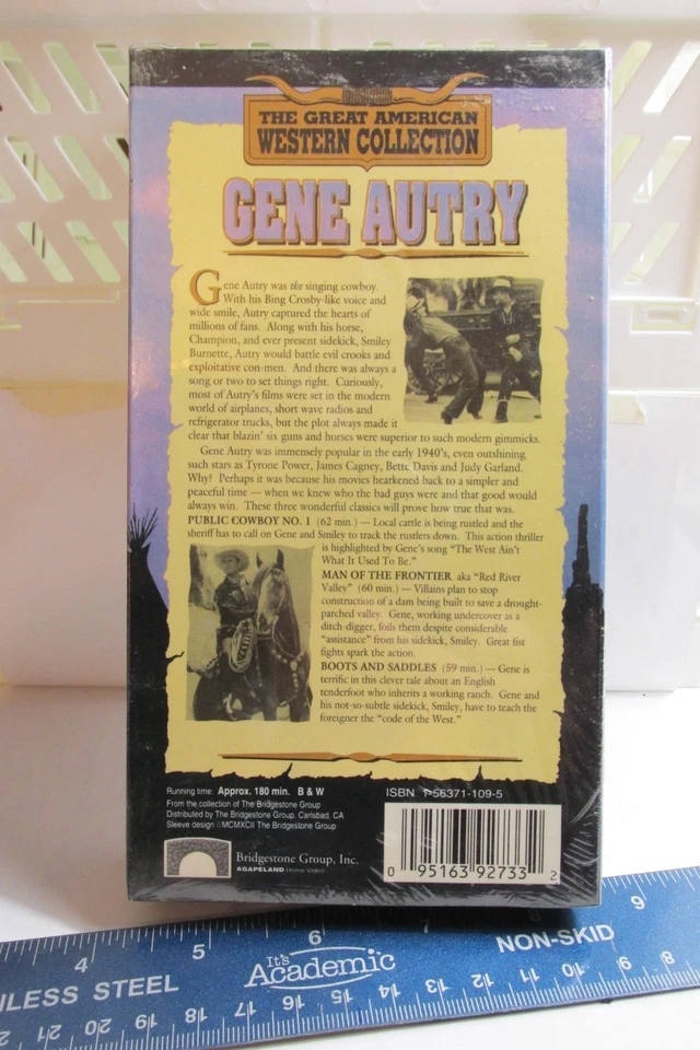 Great American Western Collection - Gene Autry - 3 movies VHS Free Shipping - Image 2 of 2