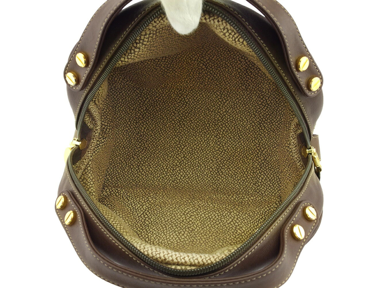 Borbonese Handbag with Wavy Pattern redwall tag B… - image 5