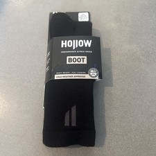 New Hollow Boot Alpaca Socks Black Large Men 10-13 Women 10.5-13