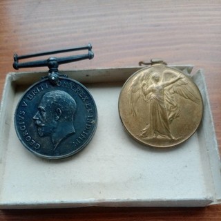 WW1 War And Victory Medal Pre Mottershead The Cheshire Regiment