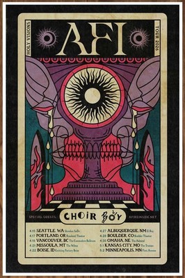 AFI Holy Visions Tour 2025 Ltd Ed RARE Poster +BONUS Punk Rock Hardcore Poster!