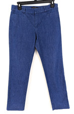 Banana Republic sz 4 Sloan Fit Ankle Pants blue stretchy mid rise 0019
