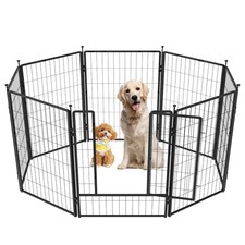 Dog Playpen 36 inch 8 Panels for Indoor  Outdoor Use   Heavy-Duty Metal Pet ...