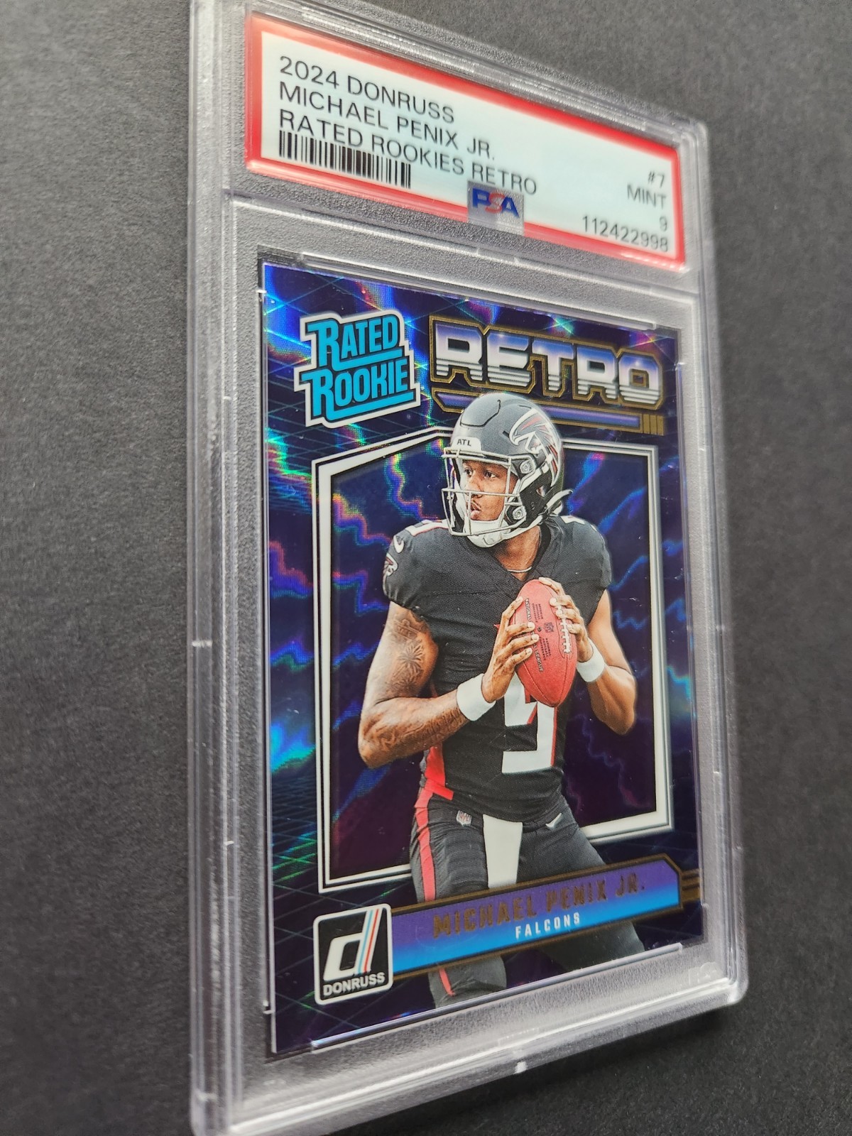 2024 Panini Donruss - Michael Penix Jr. Rated Rookie Retro #7 (RC) PSA 9 MINT view 4