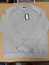 NWT MEN'S FOOTJOY CREW NECK SWEATER, SIZE: L, COLOR: GRAY TWEED (M31)