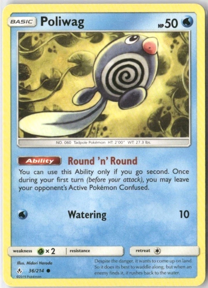Pokemon TCG Poliwag 36/214 Unbroken Bonds 