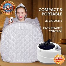 Portable Full Body Sauna Set with 3L Steamer  Remote Control
