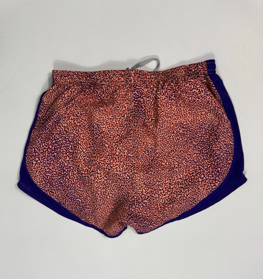 Pantalones Cortos para Correr Nike Para Mujer Pequeños Estampados Tempo Nuevos con Etiquetas Naranja Púrpura 686020-832 Foto 2 de 4