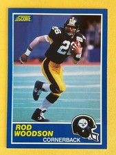 Rod Woodson 1989 Score Rookie Football Card # 78 - Pittsburgh Steelers HOF. rookie card picture