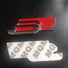 audi S Line emblem red/silver