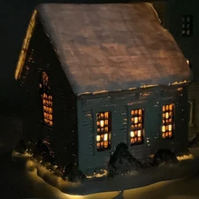 Currier & Ives Museum of the City of New York Sunday Winter Scene Lighted Church