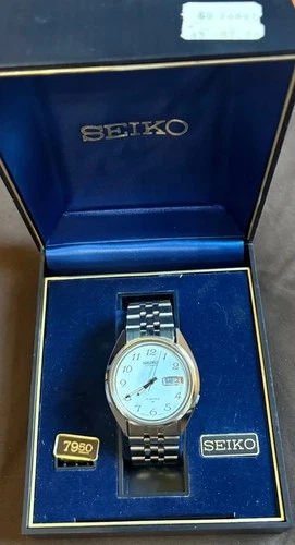 Seiko 7009-8279-P  Automatic Arabic Numeral Mens Watch w/ Box/Tags. RUNS Perfect