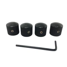4Pcs Black Metal Dome Tone Volume Control Knob For Electric Guitar Bass Parts D