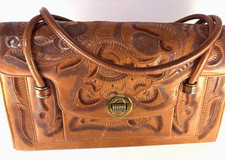 Vintage Tooled Leather Western Purse