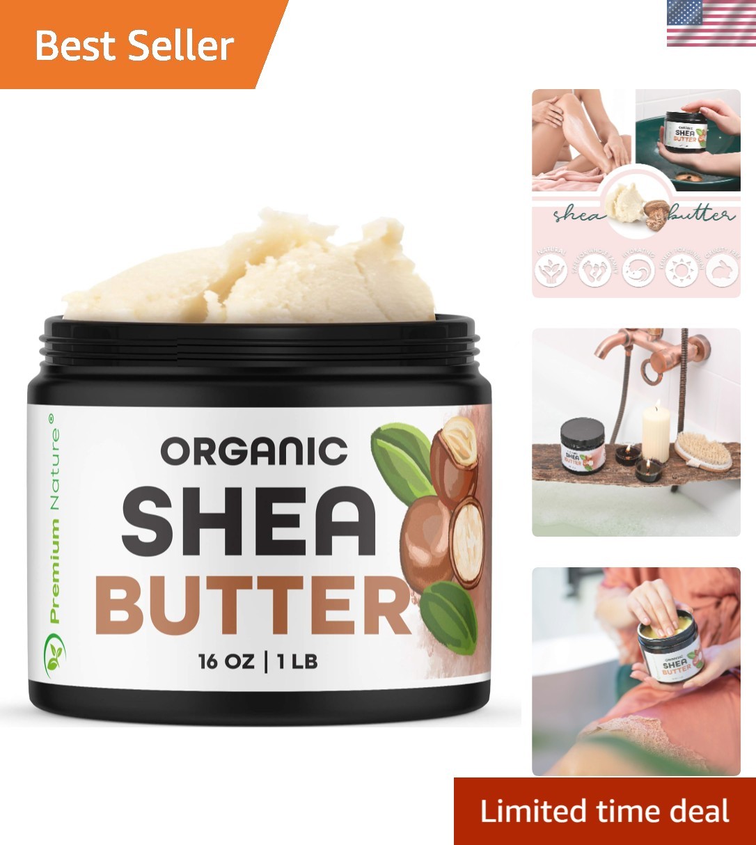 Versatile 16oz Unrefined Shea Butter - The Ultimate DIY Skin