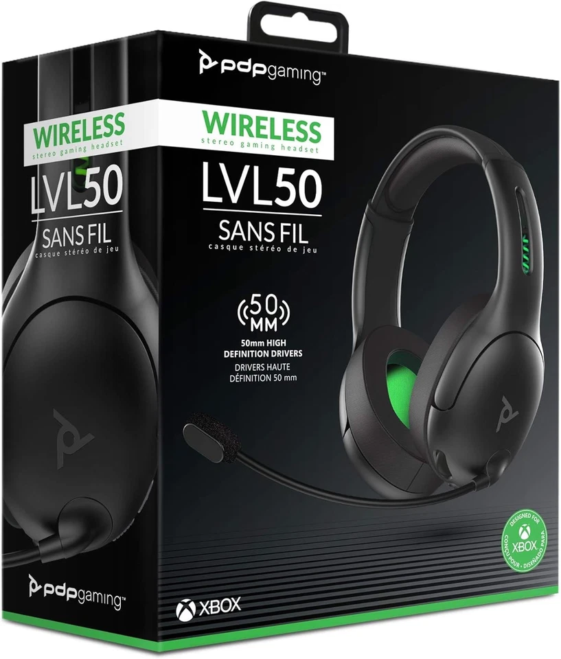 PDP Gaming LVL50 Wireless Headset with Mic for Xbox One, Series X S - PC, Laptop - Image 3 of 4