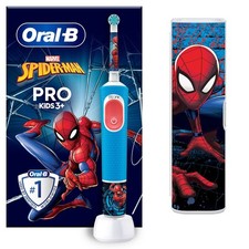 Oral-B Pro Kids Electric Toothbrush, 1 Toothbrush Head, x4 Spiderman Stickers, 1