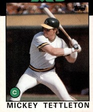 1986 Topps Mickey Tettleton ROOKIE #457 RC Oakland Athletics