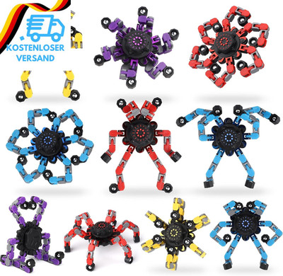 15PCS Roboter Fidget Spinner, DIY Verformbare Fingerspitze Gyro Hand Finger Spin