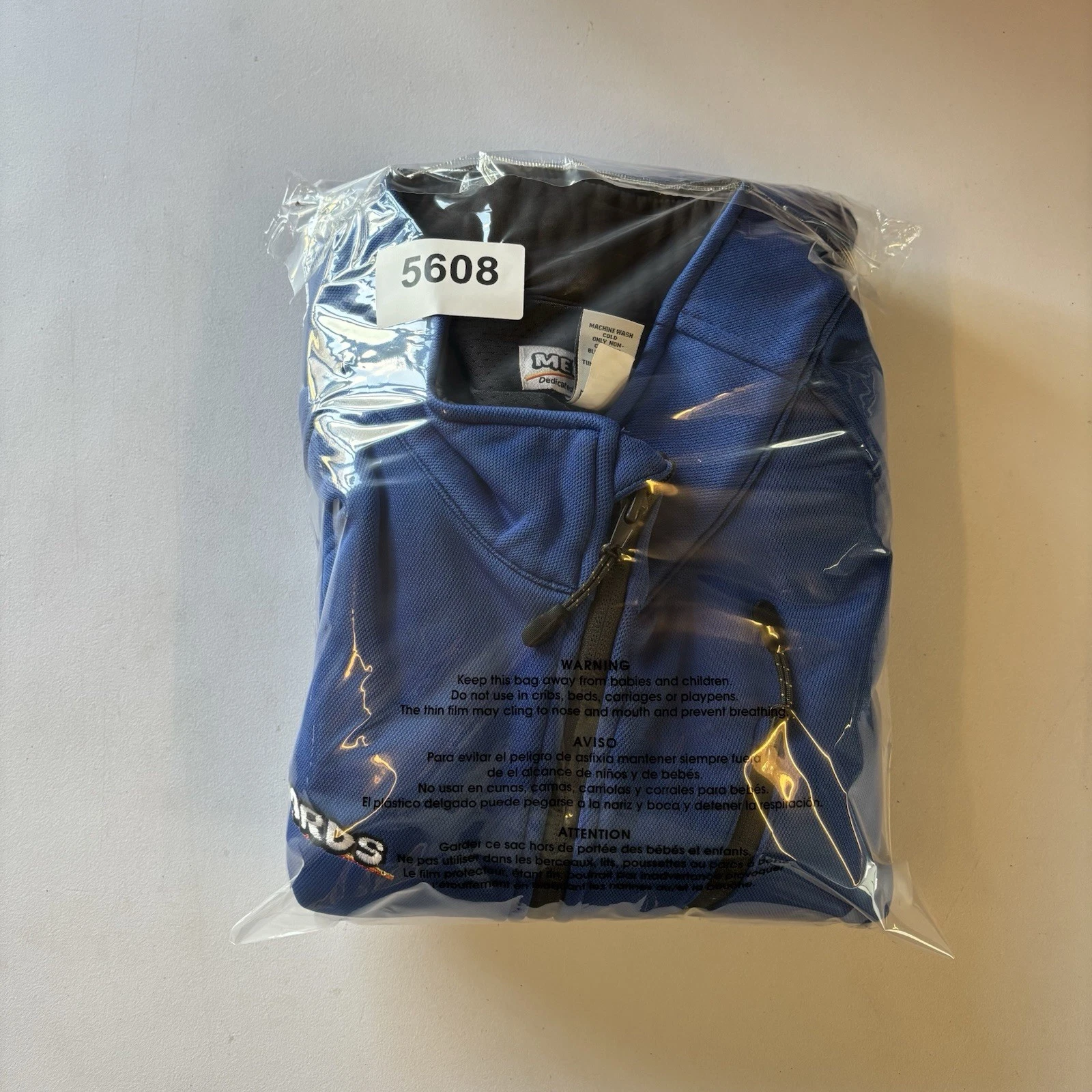 Menards Jacket Full Zip Long Sleeve Collared Work Blue Gray Size XL Mens image 8