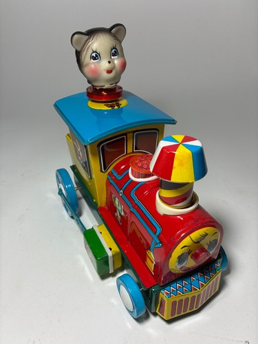 Vintage Tin Litho with Rubber Head Train locomotive LOCO ME 782 TOY CHINA - Picture 11 of 23