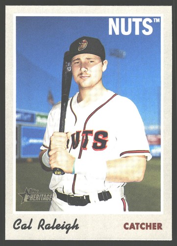 Cal Raleigh #62 — 2019 Topps Heritage Minor League baseball card