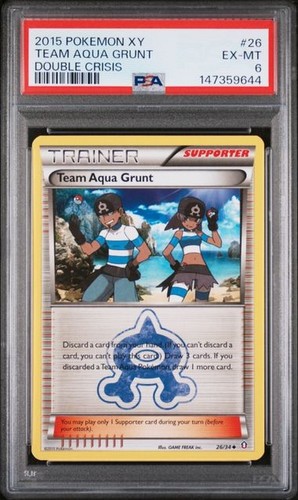Team Aqua Grunt graded PSA 6 for sale on eBay