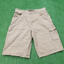 VTG FUBU The Collection Shorts Mens W38 37 Khaki Cargo Cotton Utility Pockets