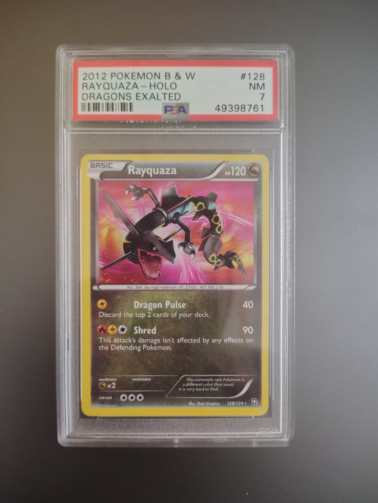 Rayquaza 128/124 Dragons Exalted PSA 7