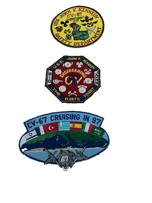USS John F. Kennedy CV-67 Lot of 3 Patches US Navy Patches