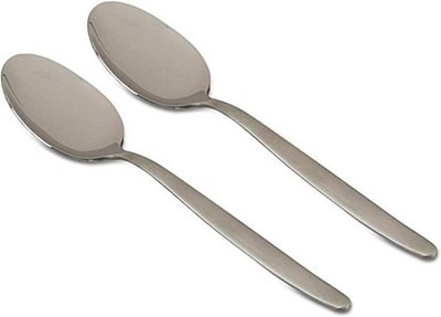 BNAZIND Kunz Small Sauce Spoon set | 8 inch Pack of 2 | 18/10 small, Silver