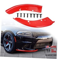 Front Bumper Lip Splitter Protector Compatible with Dodge Charger SRT Red
