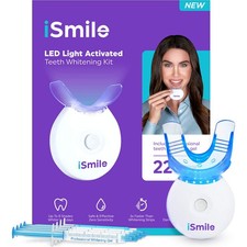 iSmile Teeth Whitening Kit - LED Light, 35 Carbamide Peroxide, 3 3ml Gel
